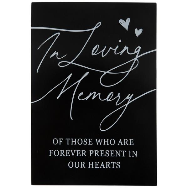 Black In Loving Memory Wood Sign